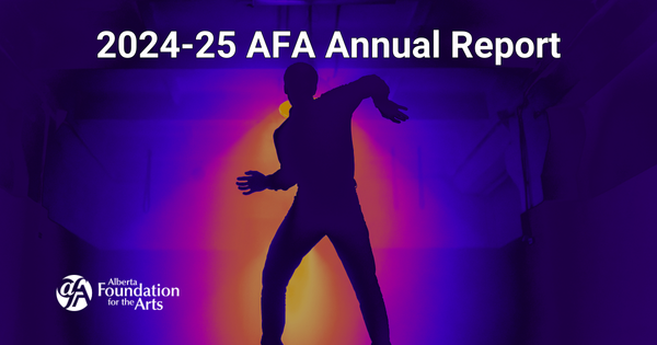 Image of a dancer as the backdrop to white text that reads 2024-25 AFA Annual Report