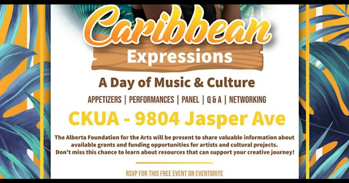 Caribbean Expressions poster - text based