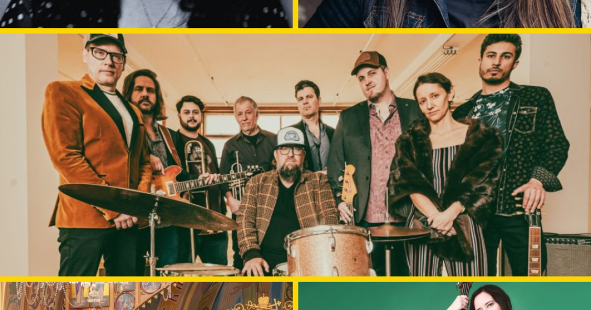 A collage of Alberta artists nominated for the 2026 Juno Awards who have received grant funding from the Alberta Foundation for the Arts.